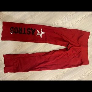 Victoria secret pink, Astros themed sweat pants with flare leg